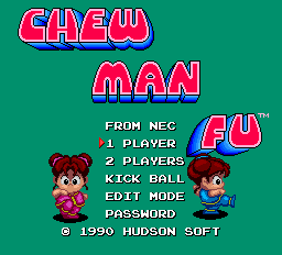 Chew Man Fu Title Screen